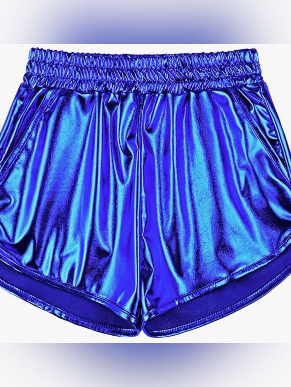 Girls metallic blue shorts size 140